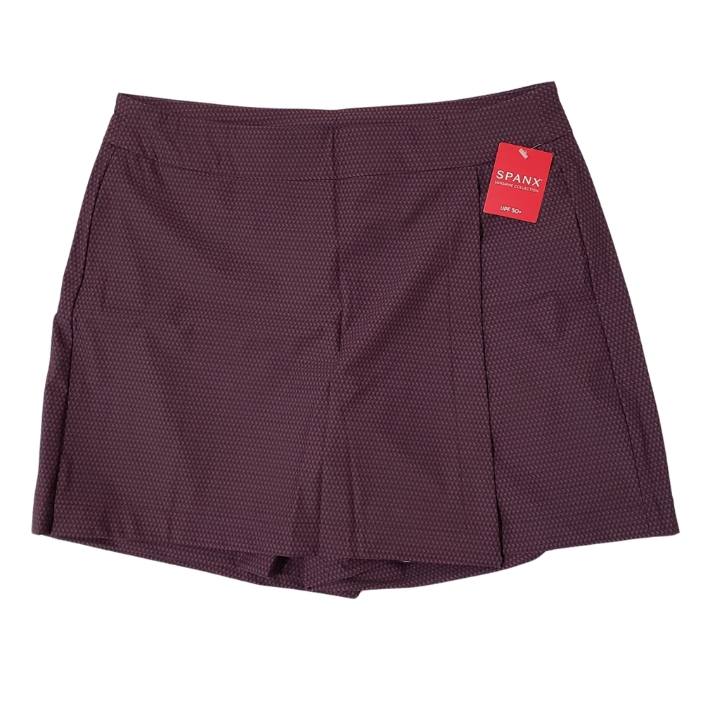 Spanx Sunshine Skort 6" Small Geoscape Orange Women Pull-On NWT